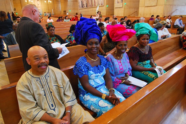 People attend mass in Nigeria